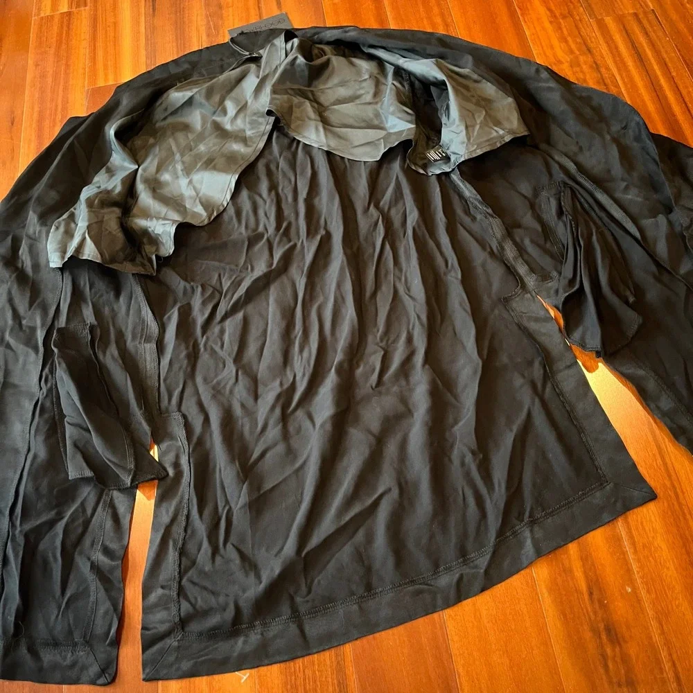 Foxblood Black Blazer‎ Top Jacket Solid Viscose Single Button New XS Extra Small